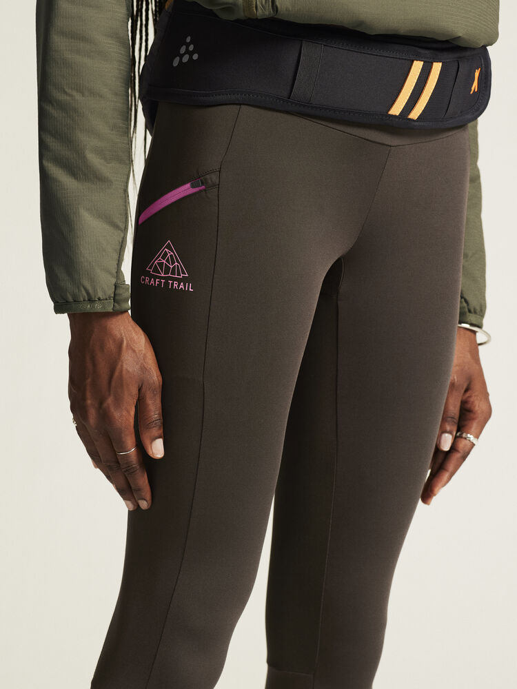 Craft PRO Trail Tights 2 W - Bark/Rouge [281744] / XS