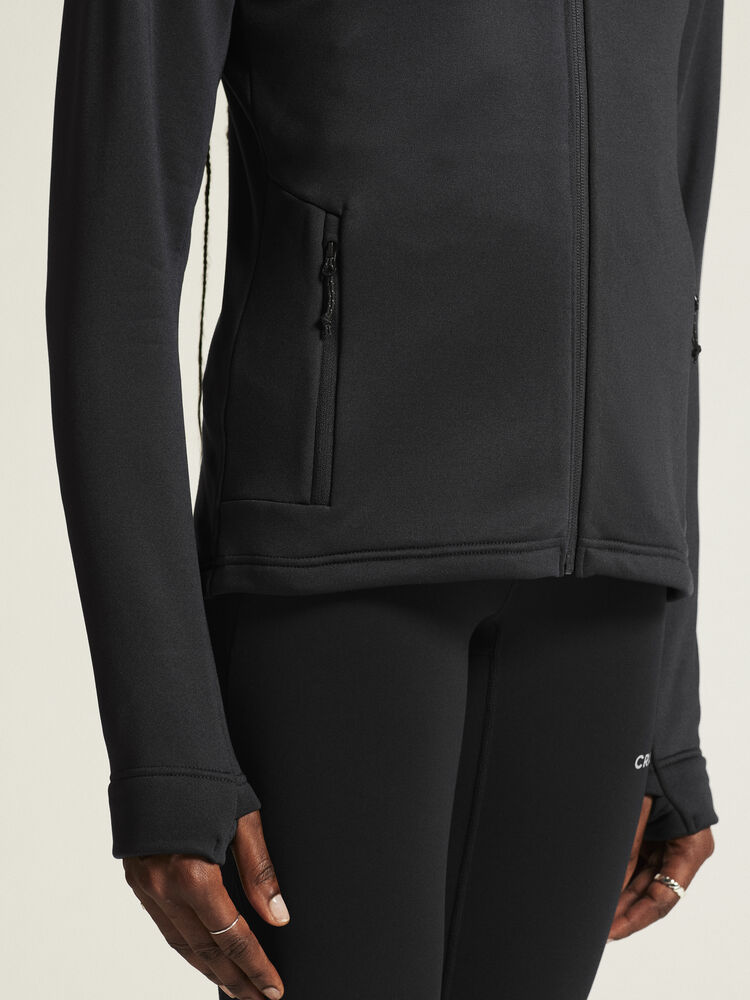 Craft ADV Explore Power Fleece Hood Jkt W - Black AW25 [999000] / XS