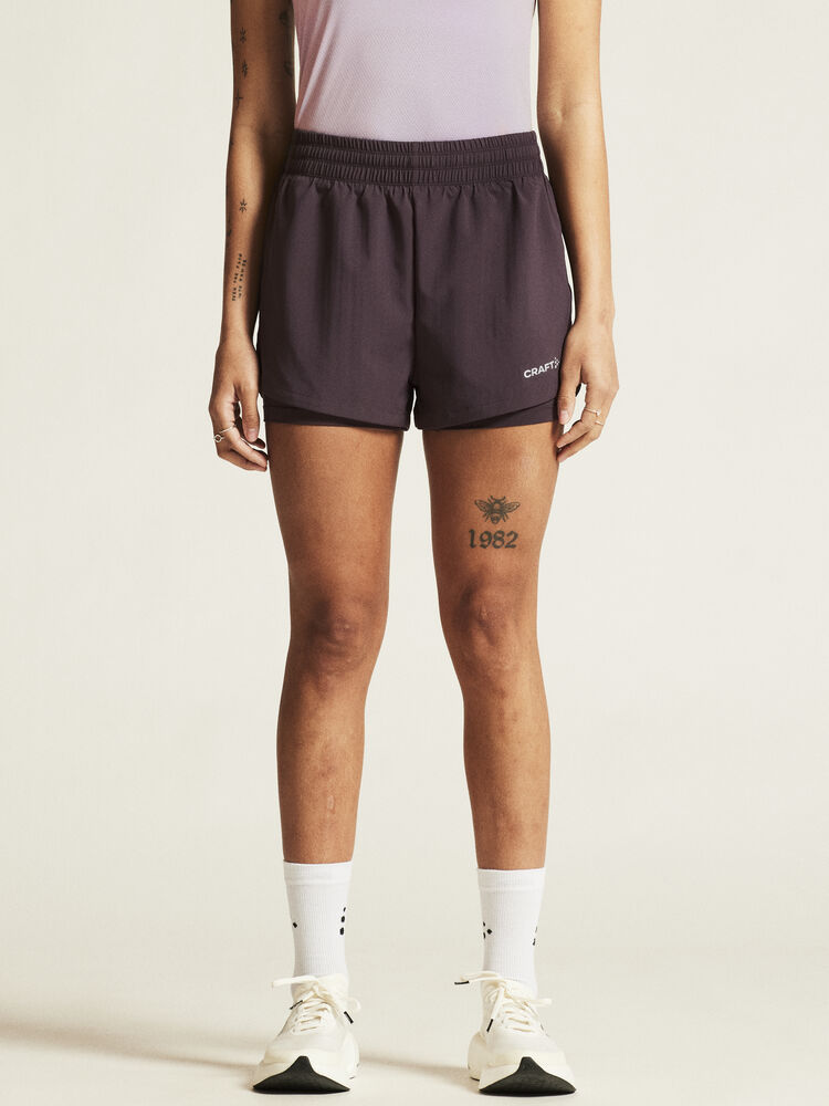 Craft ADV Essence 2-In-1 Shorts 2 W - Dk Plum (retail) [499000] / XS