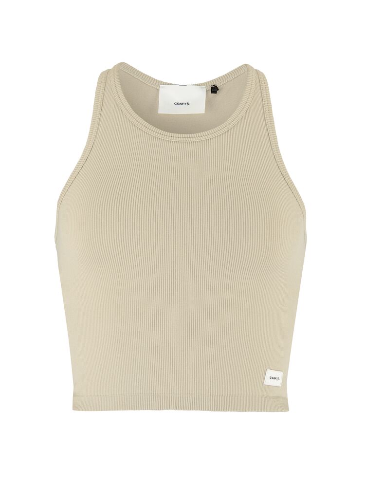 Collective Rib Tank Top W från Craft i Hay