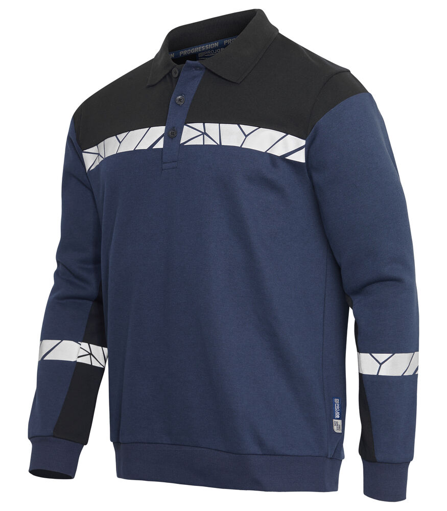 Projob 7100 POLO SWEATSHIRT
7100 POLO SWEATSHIRT 9910-VIZ - Navy/Black [5899] / XS