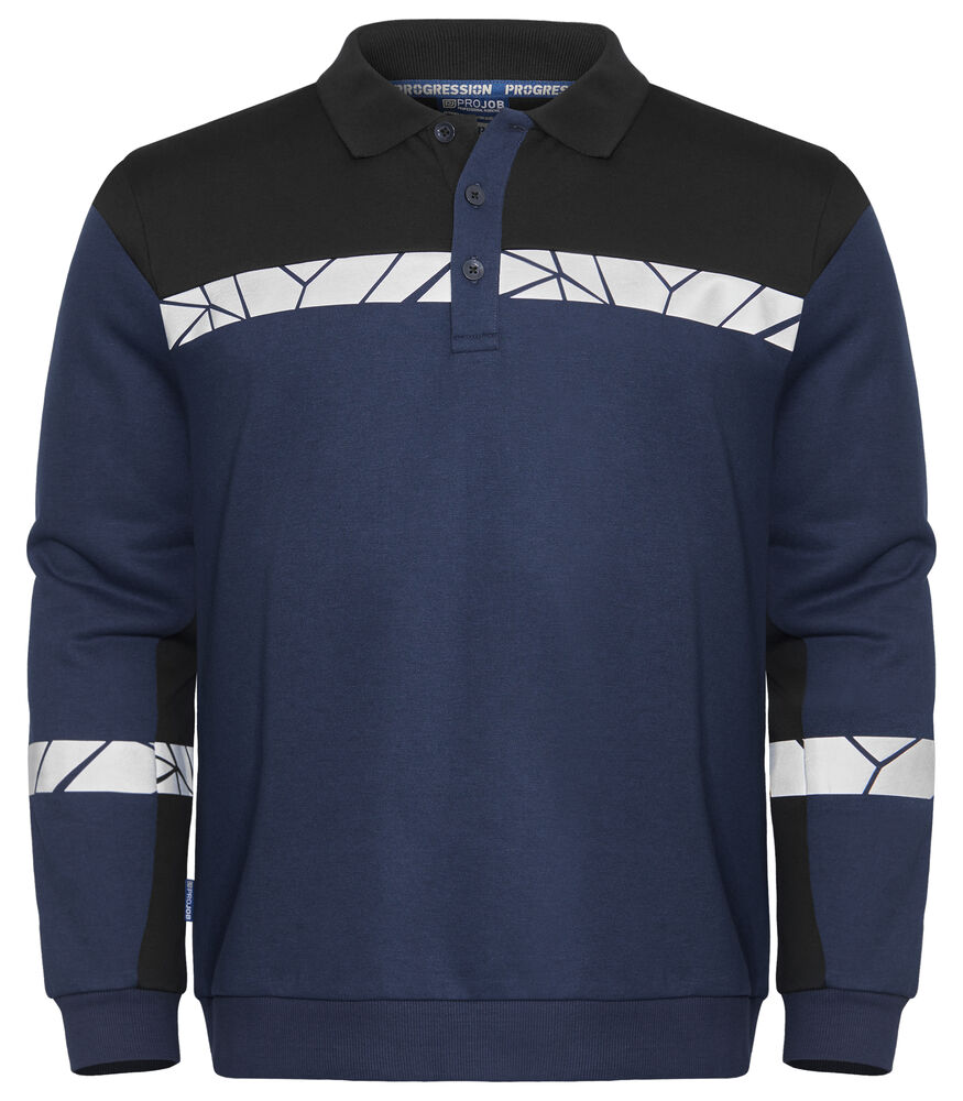 Projob 7100 POLO SWEATSHIRT
7100 POLO SWEATSHIRT 9910-VIZ - Navy/Black [5899] / XS