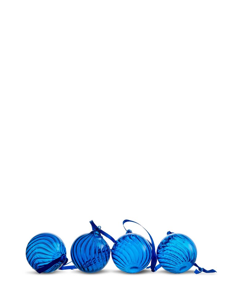Christmas ornaments Opacity XS 4pcs Blue