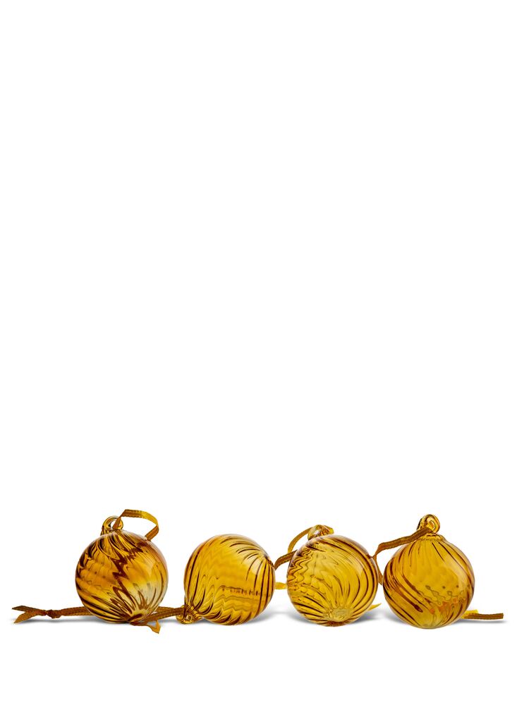 Christmas ornaments Opacity XS 4pcs Yellow