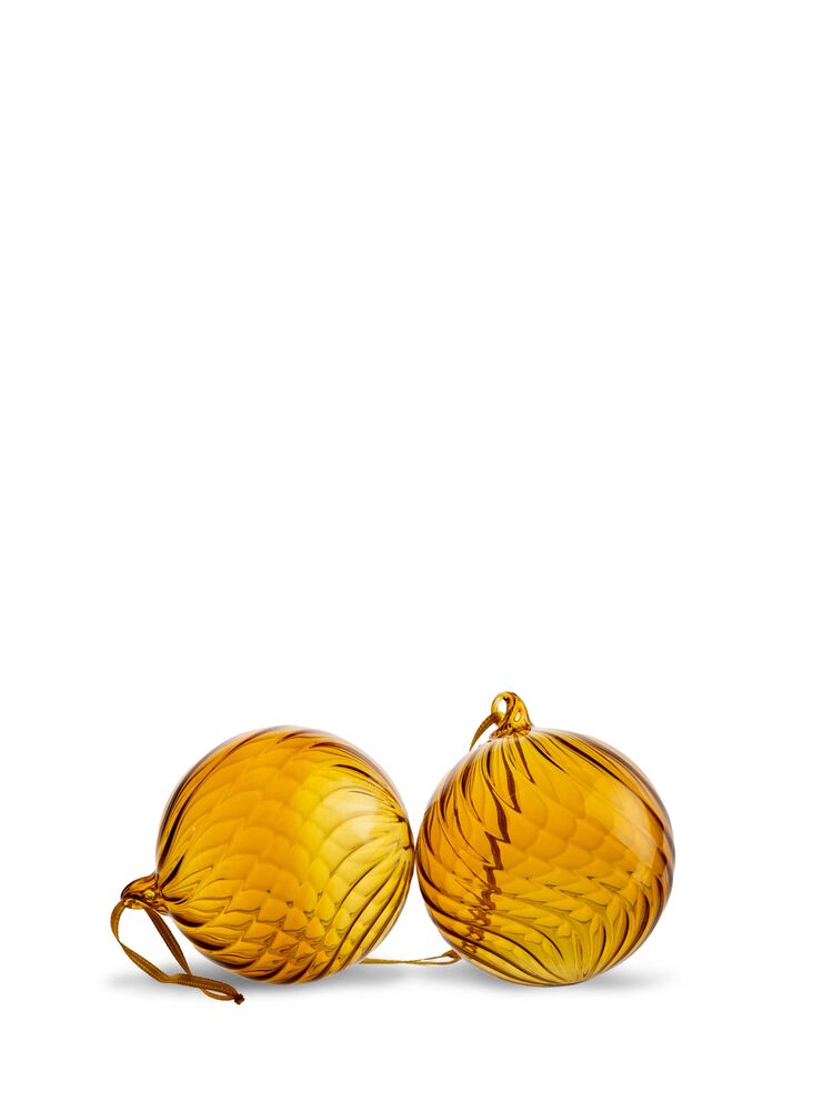 Christmas ornaments Opacity M 2pcs Yellow