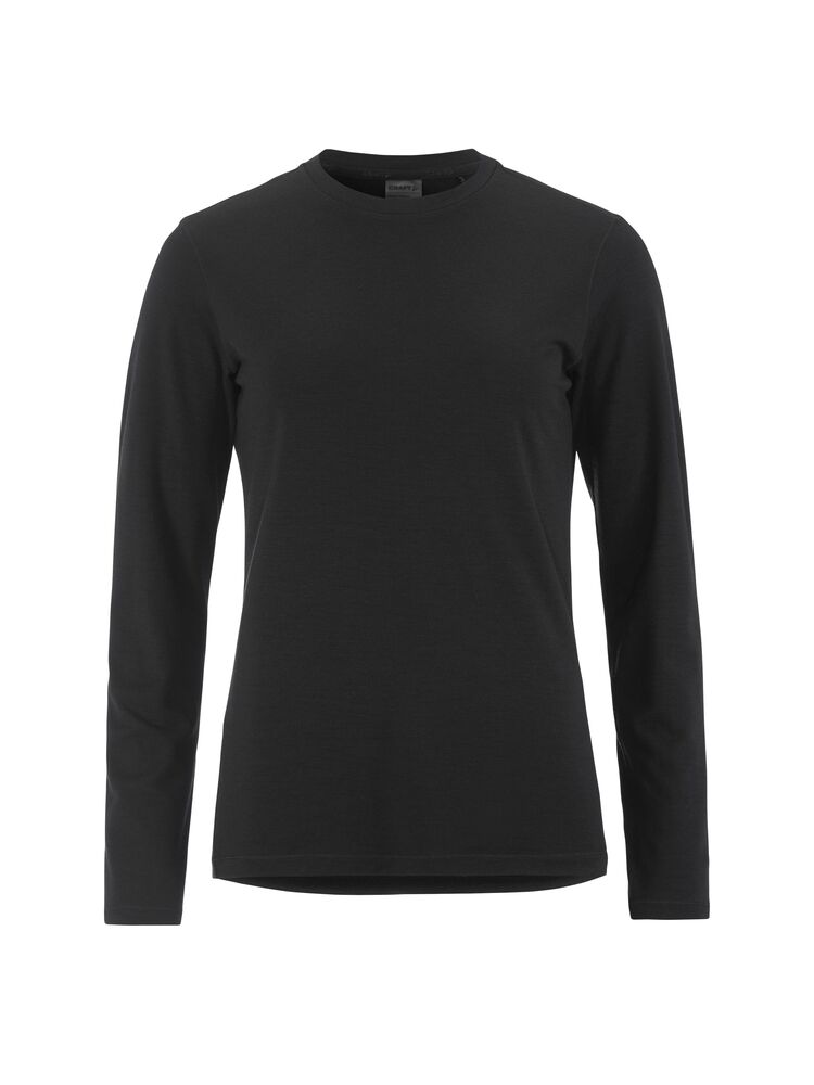 Craft Wool Jersey LS CN W - Black AW25 [999000] / XS