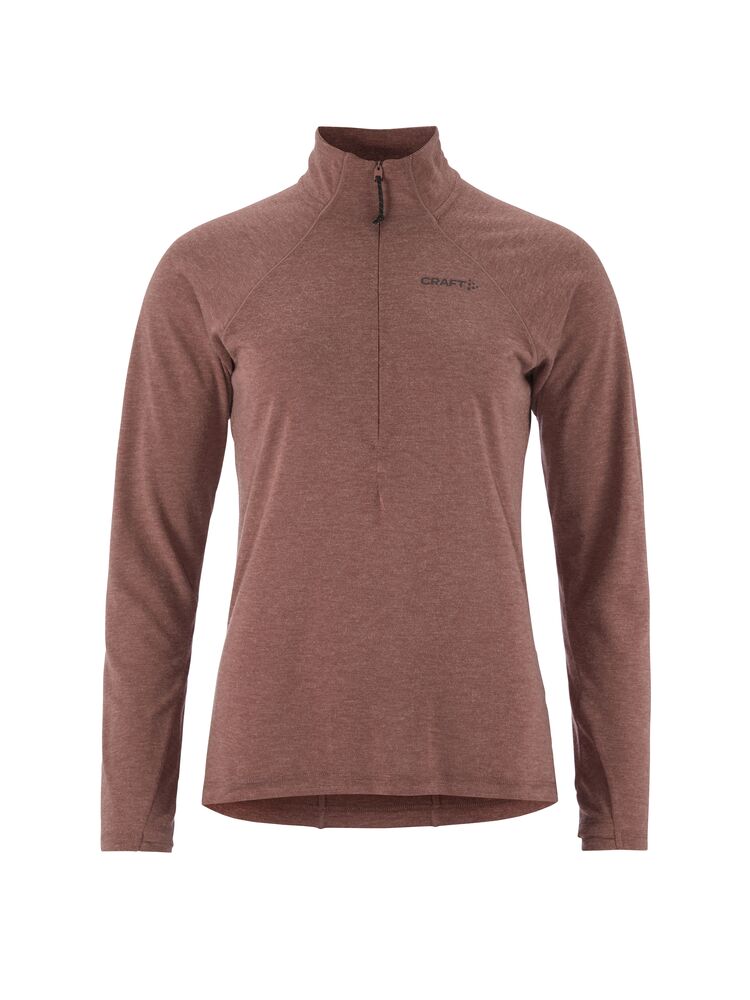 Wool LS Tee W från Craft i Rose brown/Melange