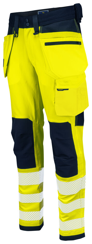Projob 6573 BUKS FULD STRETCH EN ISO 20471 KLASSE 2 - Yellow/Navy [10] / C44