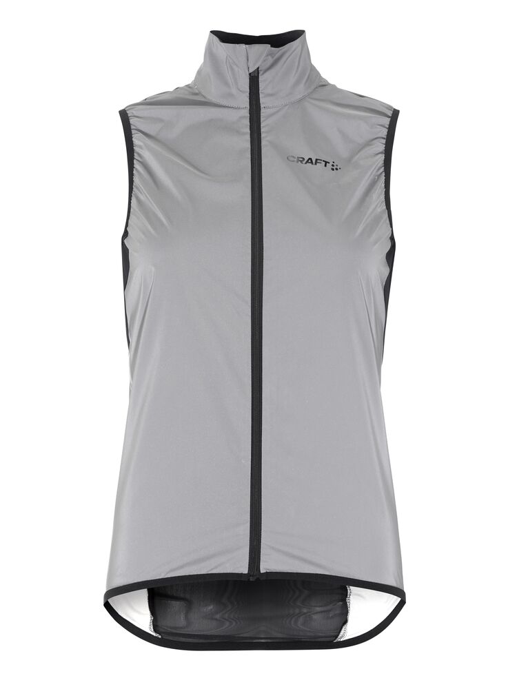 Craft Adv Essence Lumen Wind Vest W - Silver reflective/Black [926999] / XS