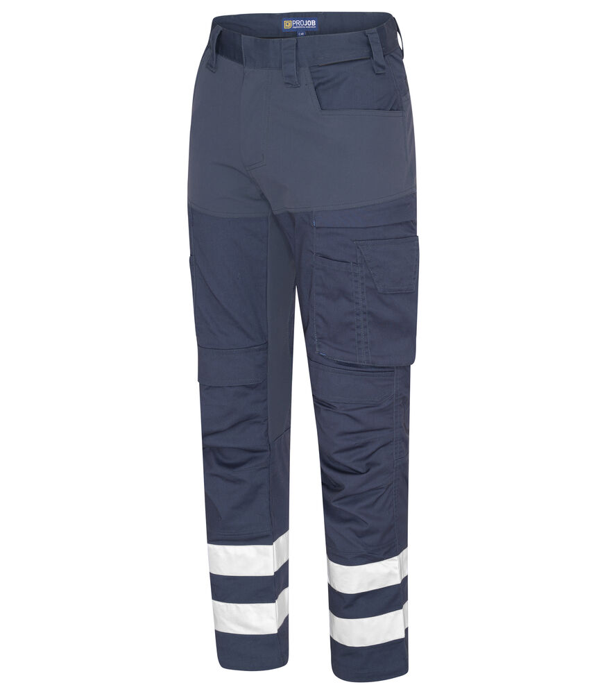 Projob 2509 BUKS MED STRÆKPANEL, REFLEKS - Navy Check [58] / C44