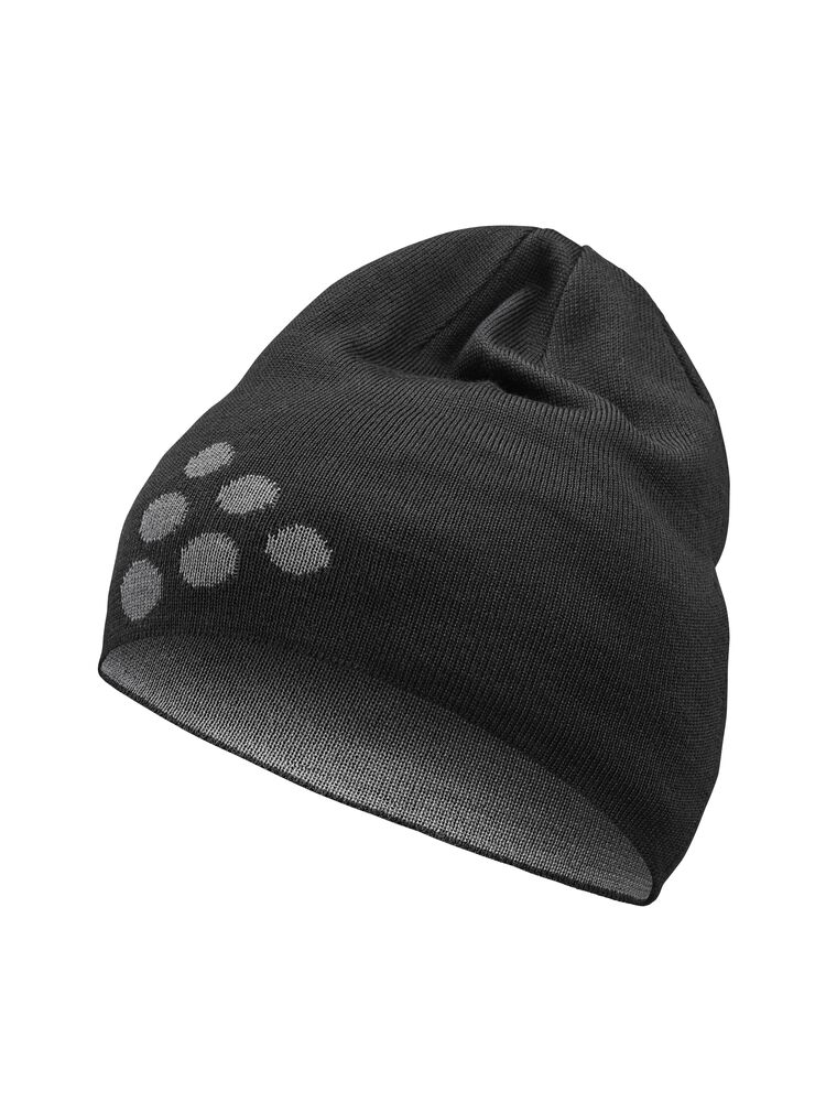 Craft Nordic Training Merino Logo Hat - BLACK-BLACK [999999] / L/XL