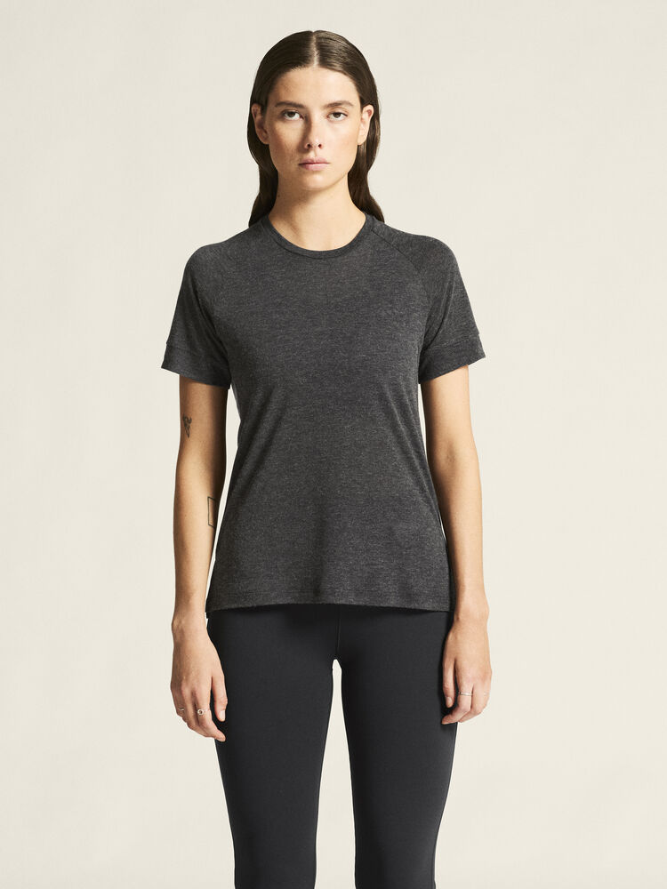 Craft Wool SS Tee W - Black Melange [999200] / XS