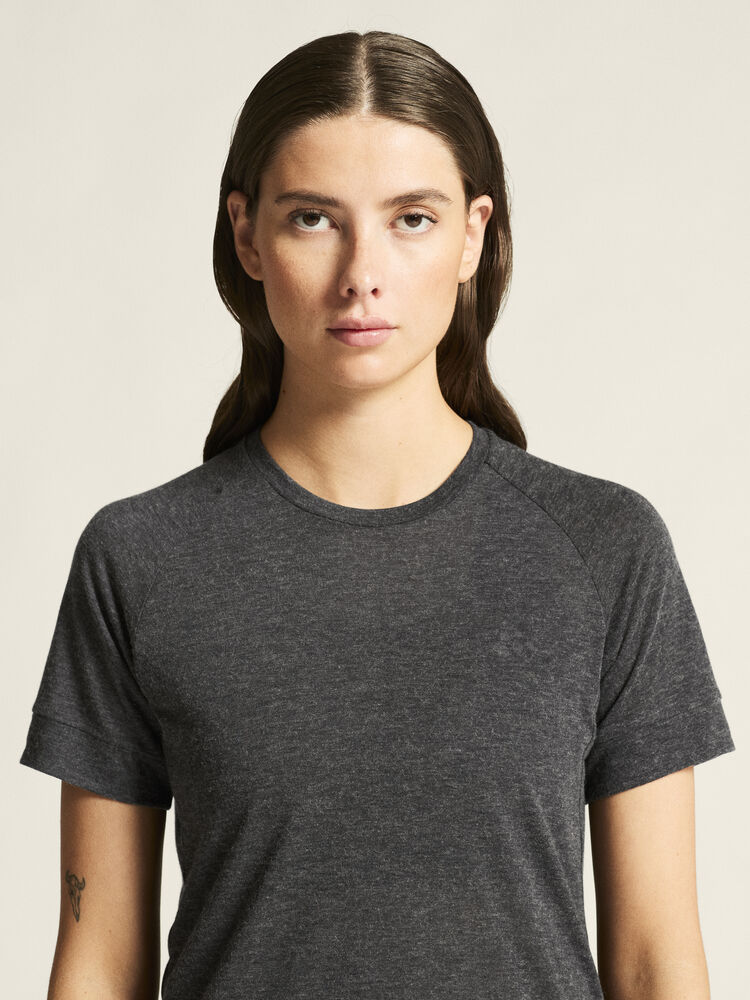 Craft Wool SS Tee W - Black Melange [999200] / XS