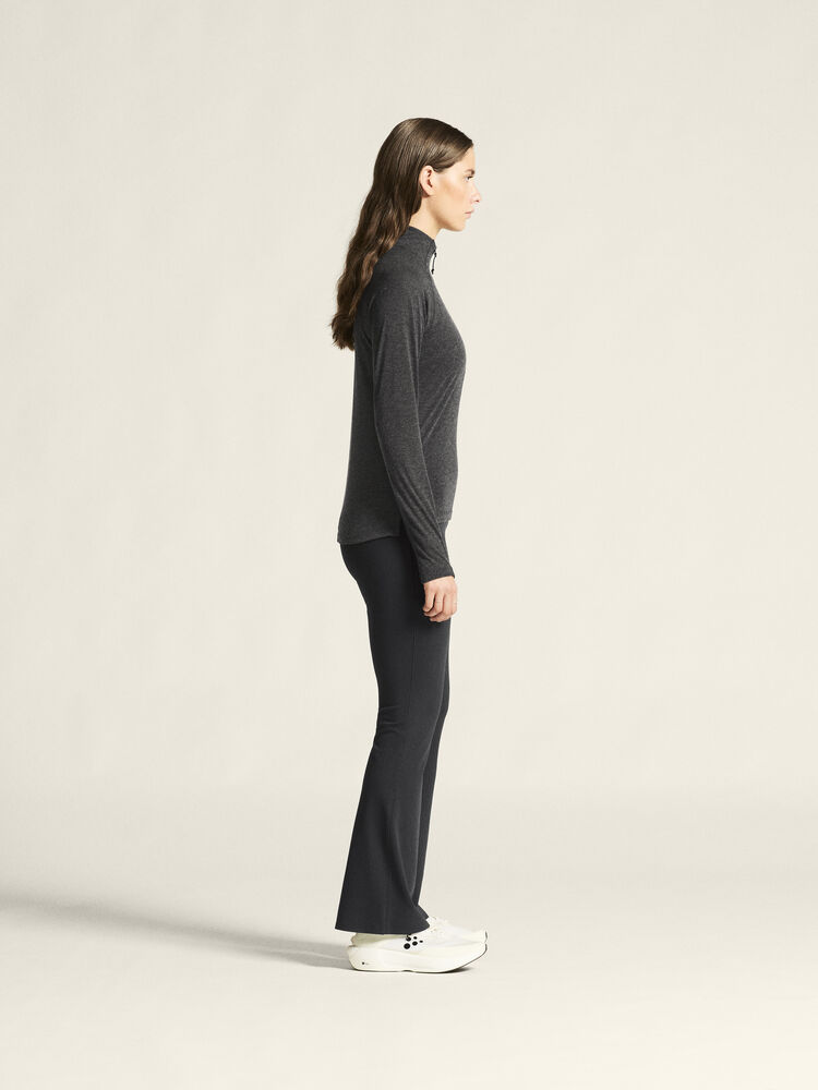 Craft Wool LS Tee W - Black Melange [999200] / XS