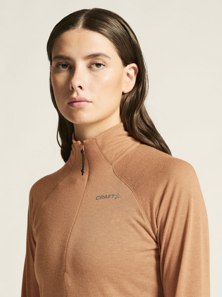Craft Wool LS Tee W - Syrup/Melange (retail) [246200] / XS