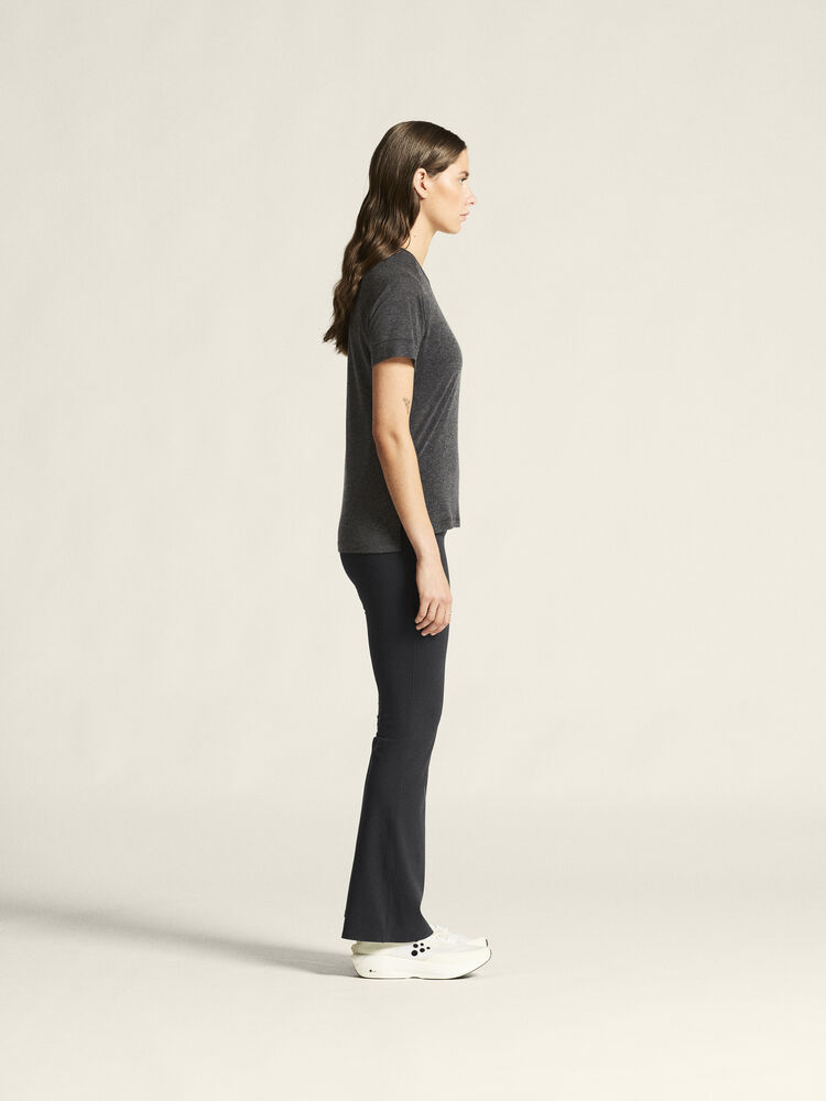 Craft Wool SS Tee W - Black Melange [999200] / XS