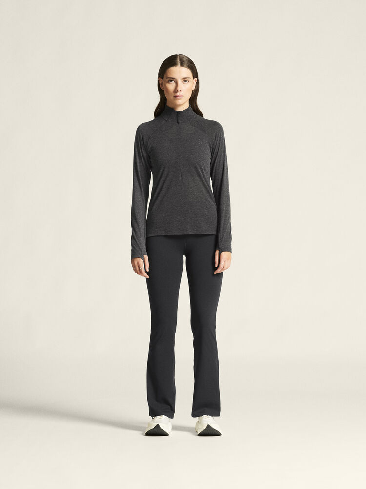 Craft Wool LS Tee W - Black Melange [999200] / XS