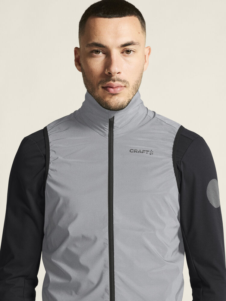 Craft Adv Essence Lumen Wind Vest M - Silver reflective/Black [926999] / XS