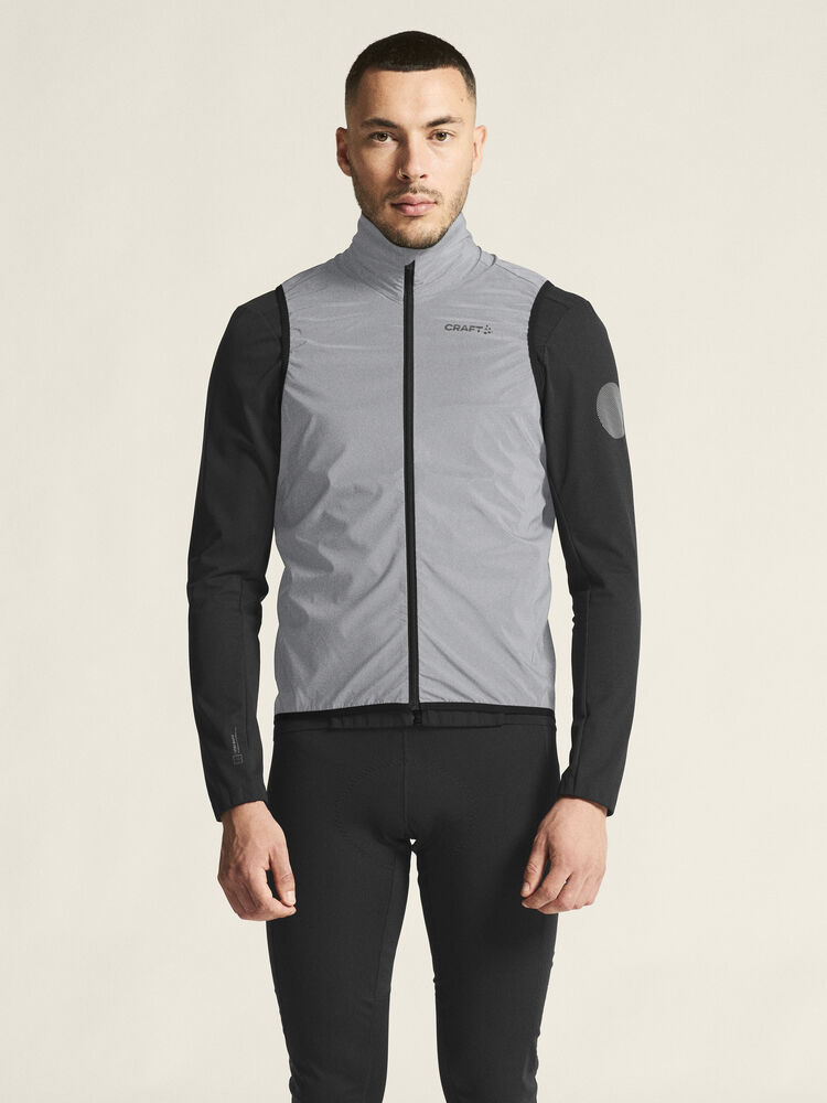 Craft Adv Essence Lumen Wind Vest M - Silver reflective/Black [926999] / XS