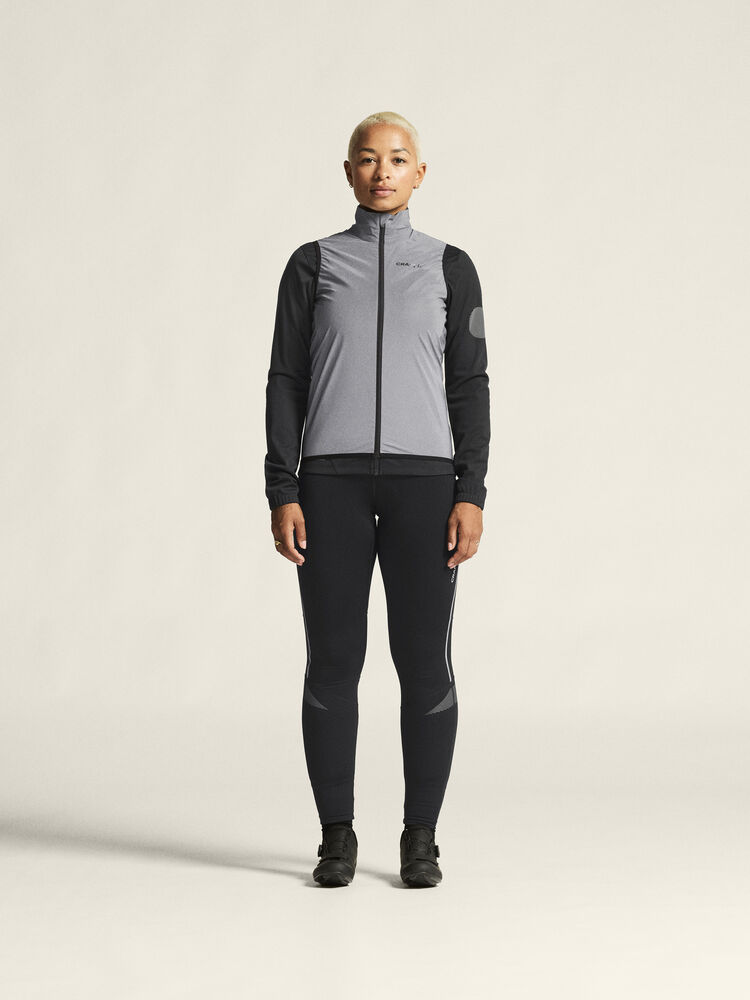 Craft Adv Essence Lumen Wind Vest W - Silver reflective/Black [926999] / XS