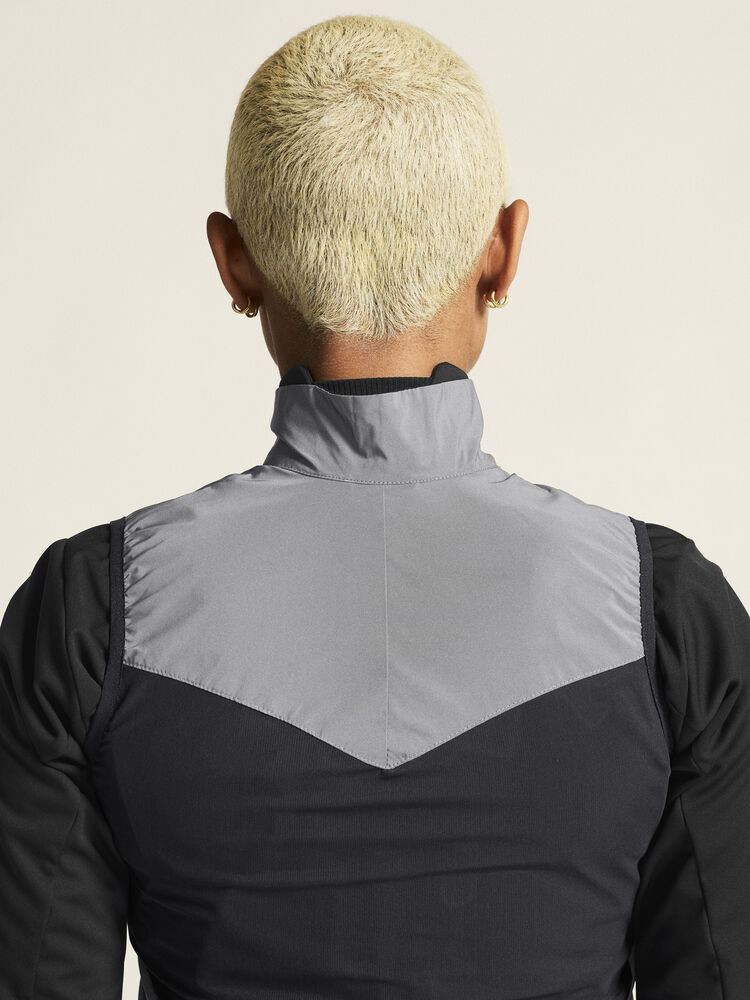 Craft Adv Essence Lumen Wind Vest W - Silver reflective/Black [926999] / XS