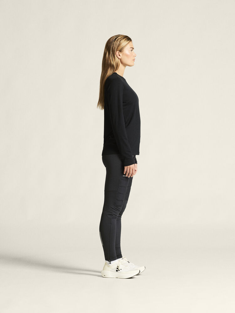 Craft Wool Jersey LS CN W - Black AW25 [999000] / XS