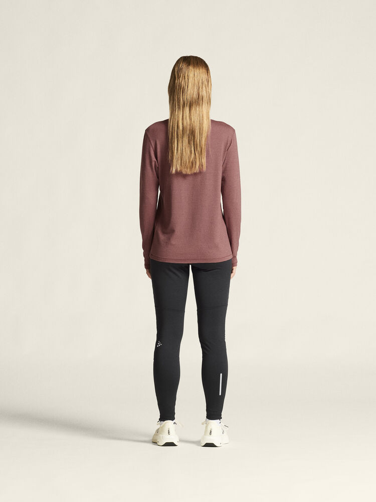 Craft Wool Jersey LS CN W - Rose Brown (retail) [473000] / XS