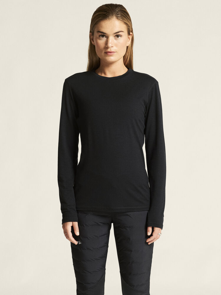 Craft Wool Jersey LS CN W - Black AW25 [999000] / XS