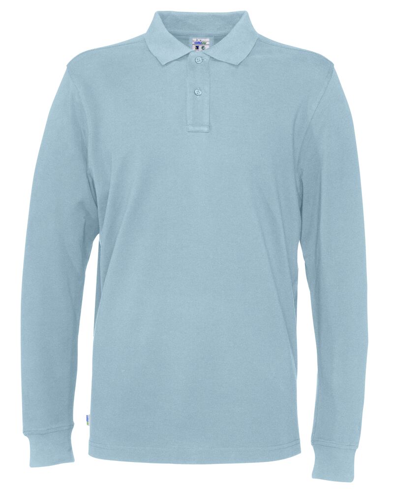 Pique Long Sleeve Man från Cottover i Sky blue