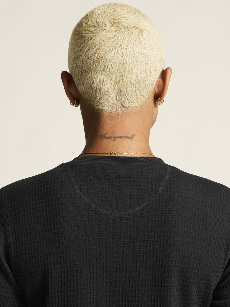 Craft Wool Waffle RN W - Black AW25 [999000] / XS