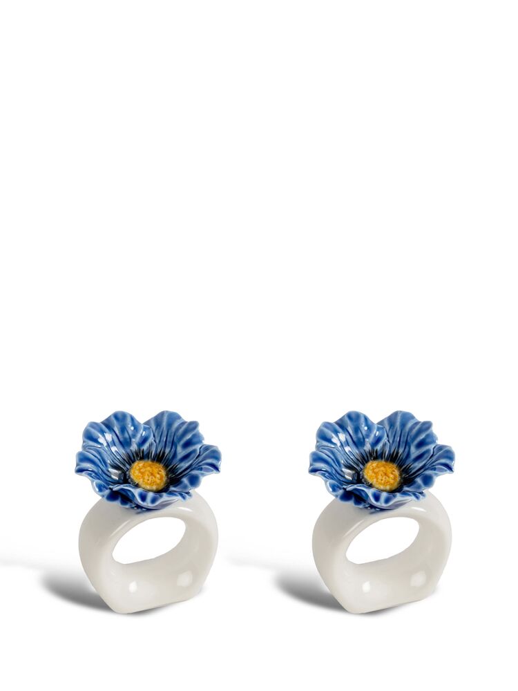 Napkin ring Poppy 2pcs/set (6) Blue
