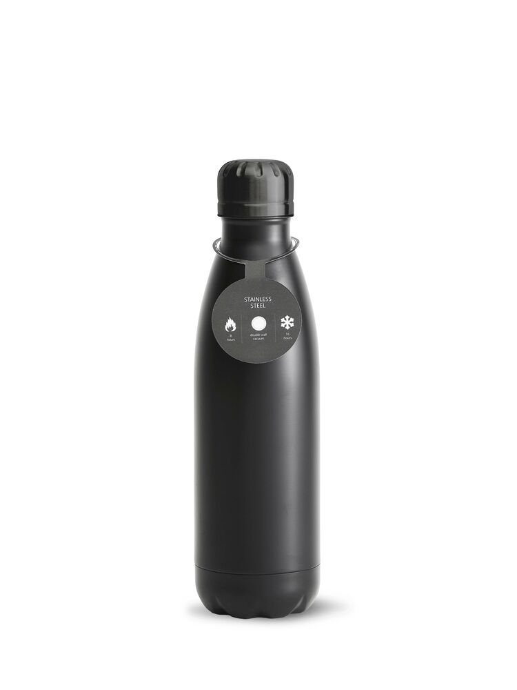 Stålflaska Svart 50cl, 8/16H