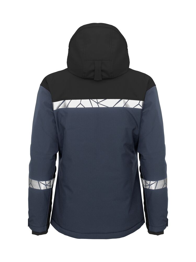 Projob 7417 SOFTSHELL JAKKE, DAME 
7417  SOFTSHELL JAKKE, DAME 9910-VIZ - Navy/Black [5899] / XS