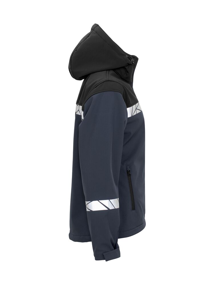 Projob 7417 SOFTSHELL JAKKE, DAME 
7417  SOFTSHELL JAKKE, DAME 9910-VIZ - Navy/Black [5899] / XS