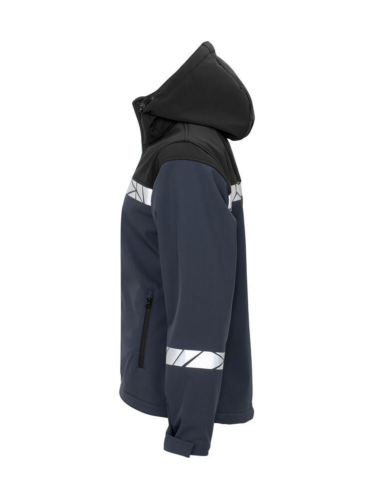 Projob 7417 SOFTSHELL JAKKE, DAME 
7417  SOFTSHELL JAKKE, DAME 9910-VIZ - Navy/Black [5899] / XS