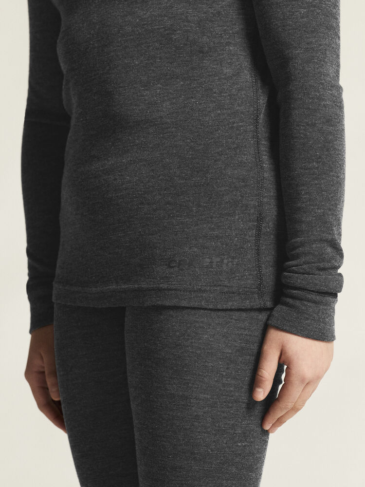 Craft Wool Merino Set Jr - BLACK MELANGE [998000] / 110/116