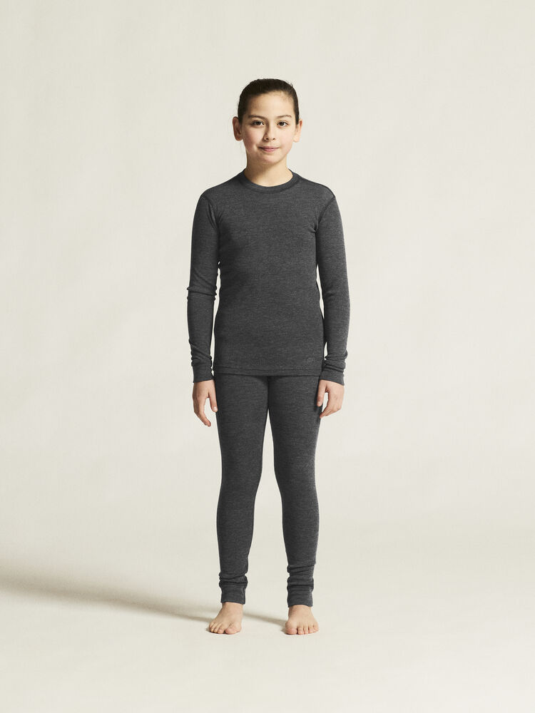 Craft Wool Merino Set Jr - BLACK MELANGE [998000] / 110/116