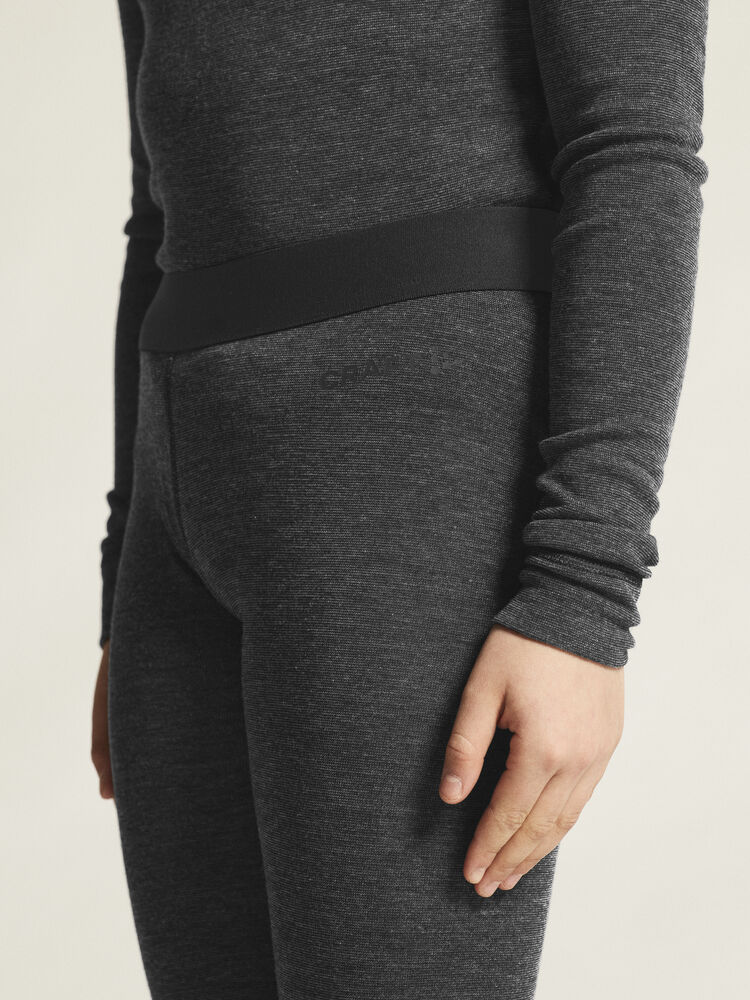 Craft Wool Merino Set Jr - BLACK MELANGE [998000] / 110/116