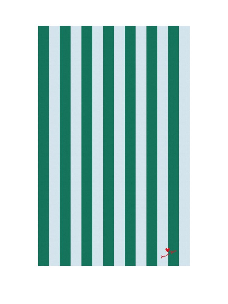 Table cloth Love Green/light blue
