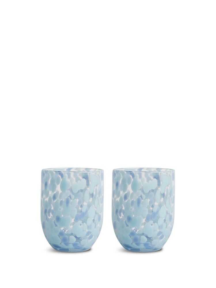 Glass Messy 2pcs/set Blue