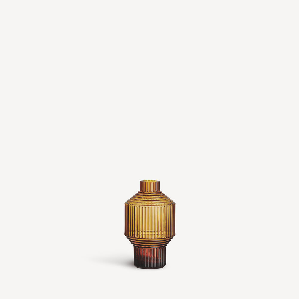 Pavilion Vase Dark Amber 134Mm