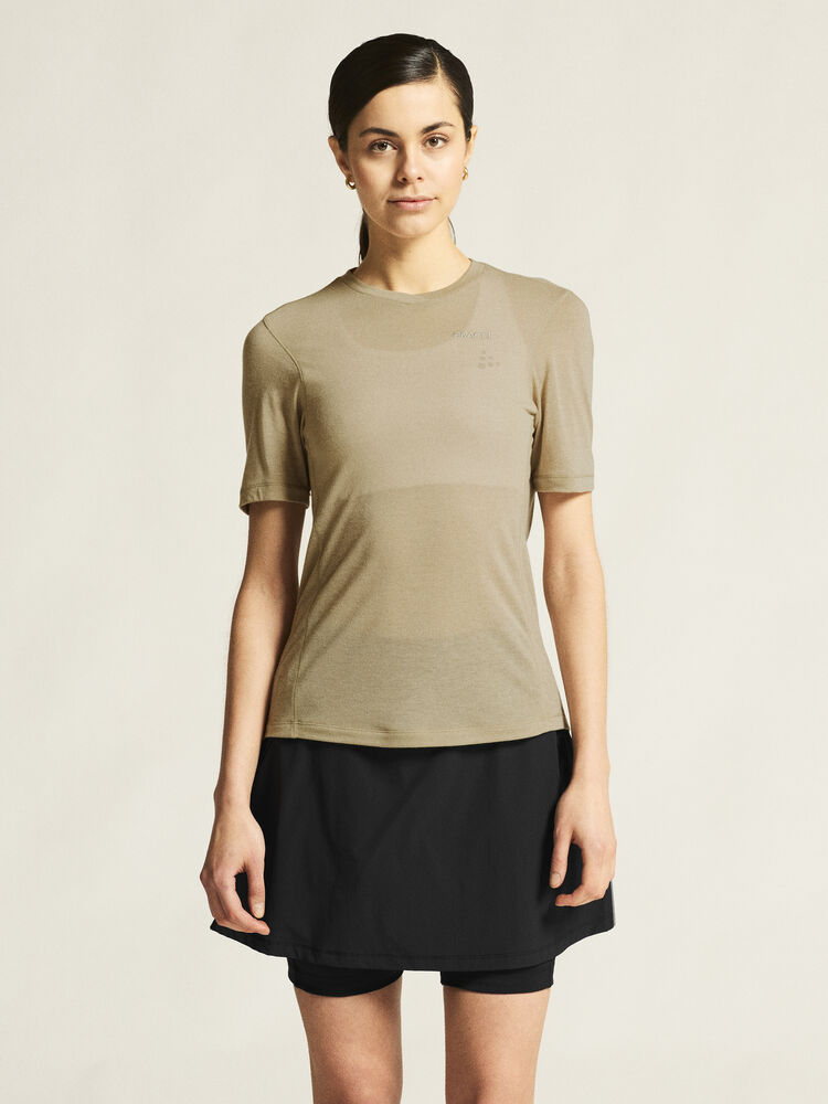 Craft Everyday Wool SS Tee W - Hay Melange [608M] / XS