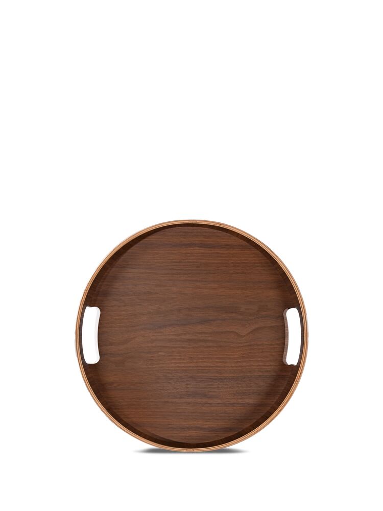 Hanna round tray brown