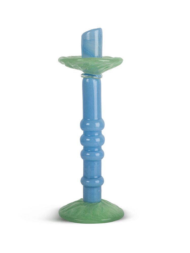 Candlestick Lara L Light blue/minty green