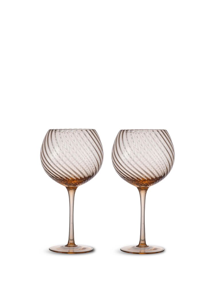 Wine glass Opacity 2pcs/set Peach