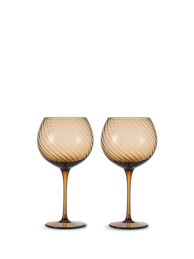 Wine glass Opacity 2pcs/set Brown