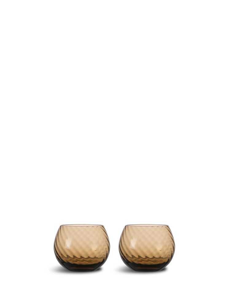 Water glass Opacity 2pcs/set Brown