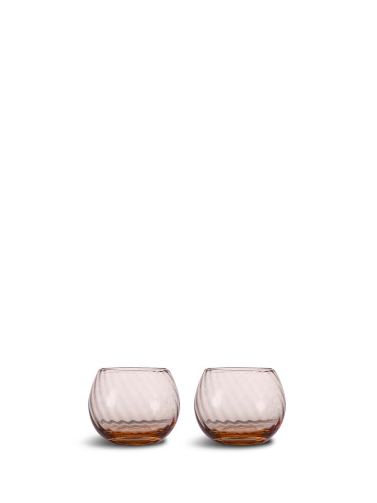 Water glass Opacity 2pcs/set Peach