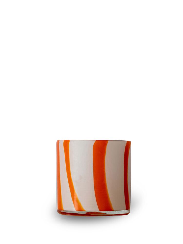 Candle holder Calore Curve XS Orange/white