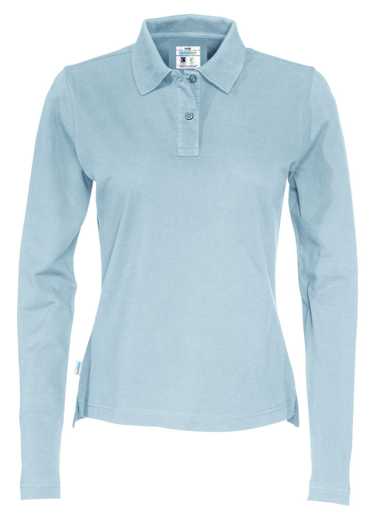 Pique Long Sleeve Lady från Cottover i Sky blue